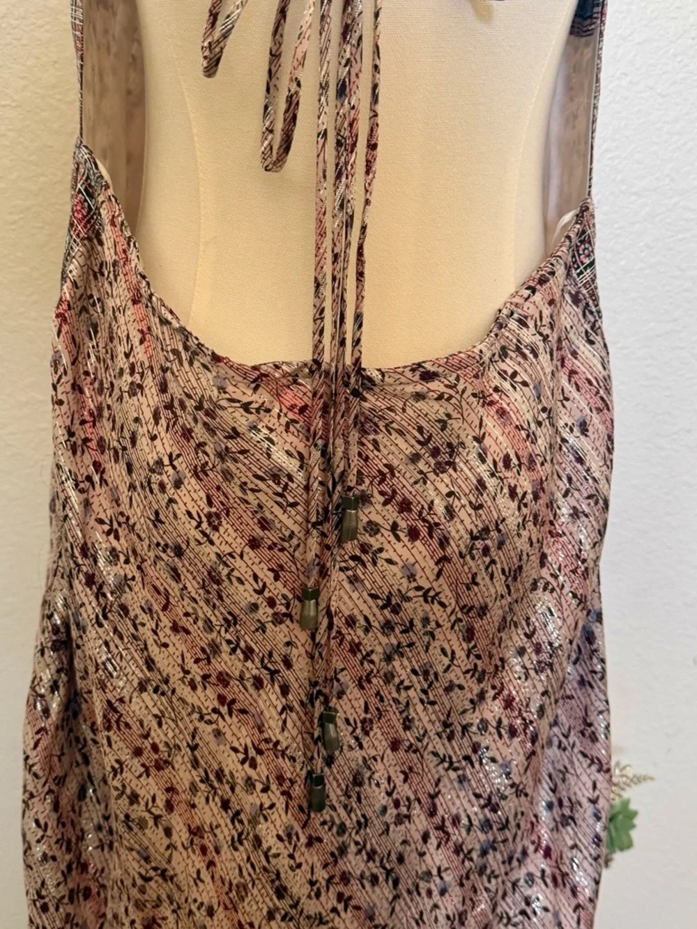 Free People Purple Satin Floral Maxi Slip Dress - Picture 6 of 8